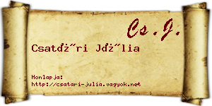 Csatári Júlia névjegykártya